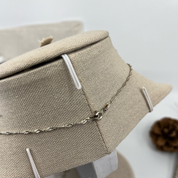 Vintage Epiphany Platinum 925 Silver Gemstone Pendant Necklace (2 chains) - Picture 4 of 16